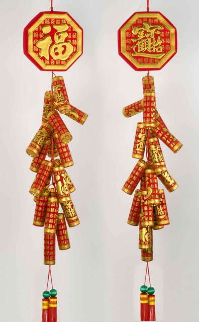 Chinese Firecrackers Lunar New Year Decorations Chinese 