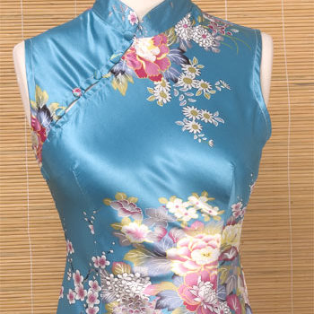 Blue Silk Floral Top | Chinese Apparel | Women | Shirts & Jackets